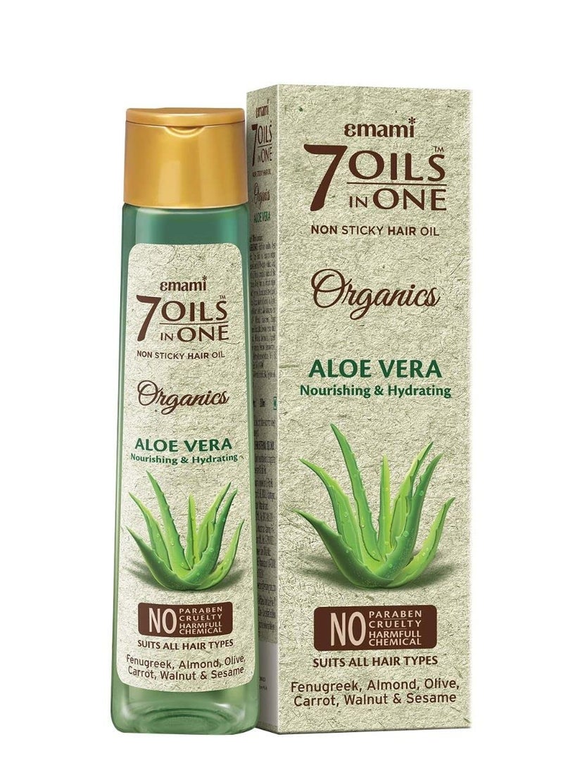 emami Emami 7 Oils In One Aloe Vera Hair Oil Nourishing Hydrating Ultra Light Non Sticky Certified 