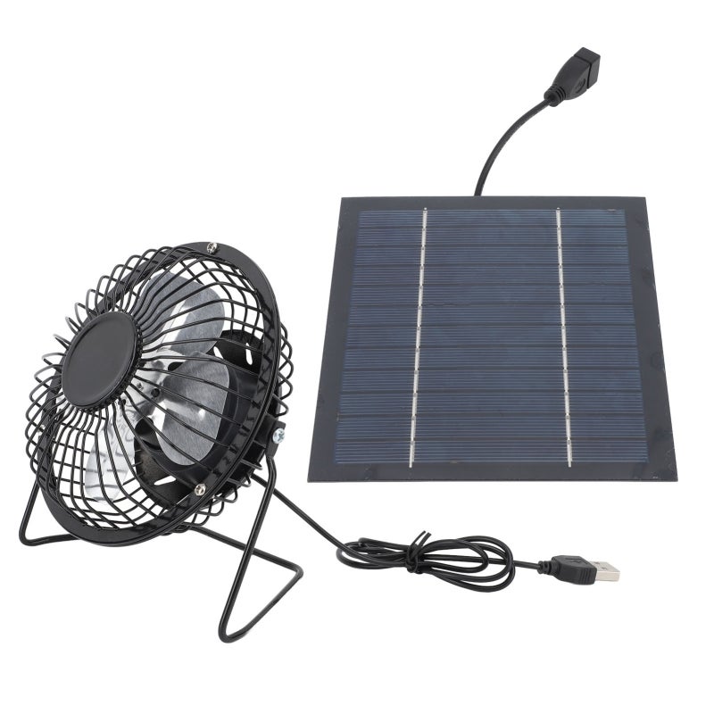 Solar Panel Fan:  Portable Solar Powered Fan - Eco Friendly Energy Efficient Adaptable Speed Control for Outdoor Greenhouse Chicken Coop Dog House Camping RV Ventilation - Image 5