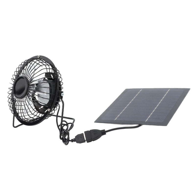 Solar Panel Fan:  Portable Solar Powered Fan - Eco Friendly Energy Efficient Adaptable Speed Control for Outdoor Greenhouse Chicken Coop Dog House Camping RV Ventilation - Image 3