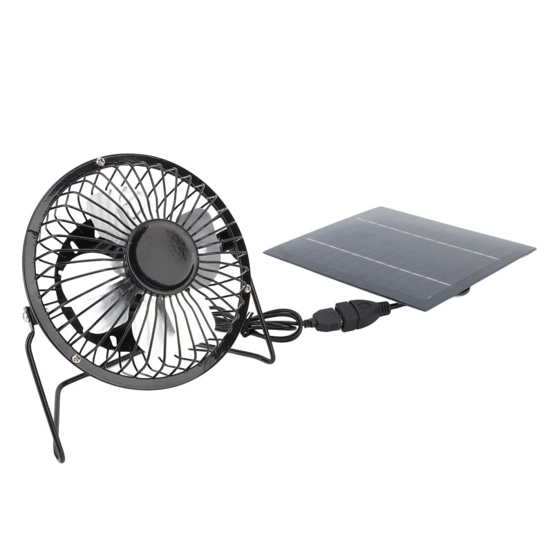Solar Panel Fan:  Portable Solar Powered Fan - Eco Friendly Energy Efficient Adaptable Speed Control for Outdoor Greenhouse Chicken Coop Dog House Camping RV Ventilation - Image 2