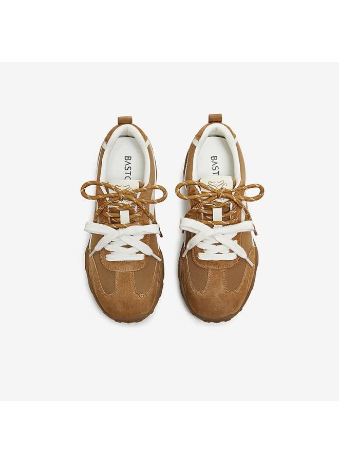 Basto 26 Spring Training Shoes Fashion Retro Sports Women's Casual Shoes L5000am6 Camel/white Size 38 - Image 5