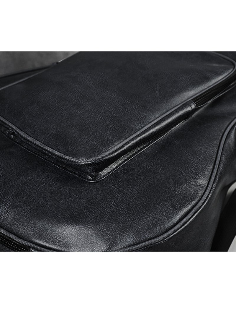 Generic Guitar Gig Bag, 40/ 41Inches Water Resistent Guitar Case with Double Shoulder Straps,PU Leather Guitar Storage Bag for Full Size Acoustic Guitar Classical Guitar, Black Folk Guitar Bag  - Image 3