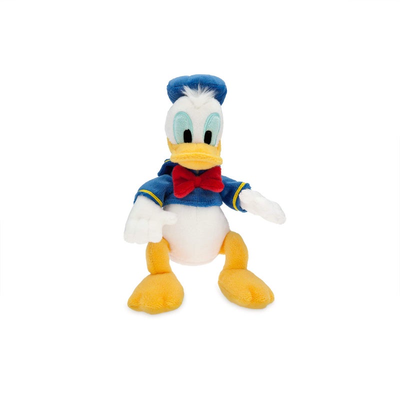 Disney store Disney Donald Duck Plush - Mini Bean Bag - 8 Inches, Mickey and Friends, Cuddly Classic Toy Character in Classic Sailor's Outfit, Suitable for All Ages 0+ - Image 1