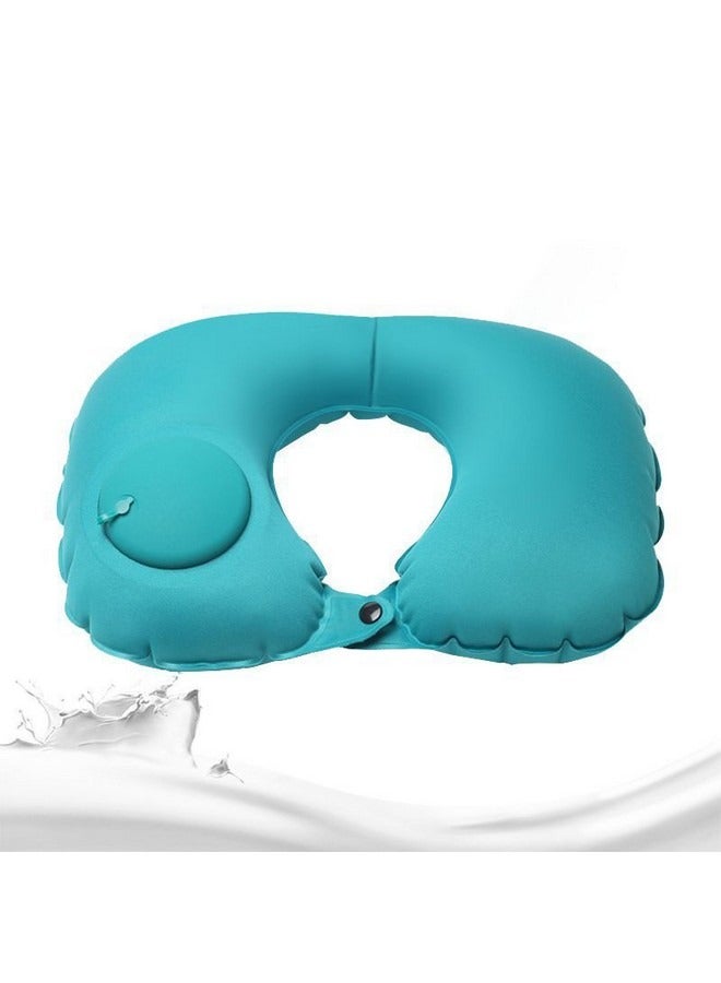 Neck Pillow, Inflatable Travel Pillow U-shaped Compressible Protection Cervical Pillow, Soft Comfortable Neck Support Pillow for Sleep and Rest On Airplanes, Trains, In Office, Camping, Trips - Image 1