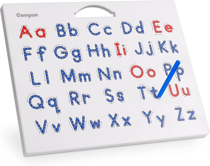 Coogam Magnetic Letters Practicing Board, Magnets Tracing ABC Alphabet Board Learning to Write Uppercase&Lowercase Educational Toy Fine Motor Montessori Gift for 3 4 5 Years Old Preschool Kids - Image 1