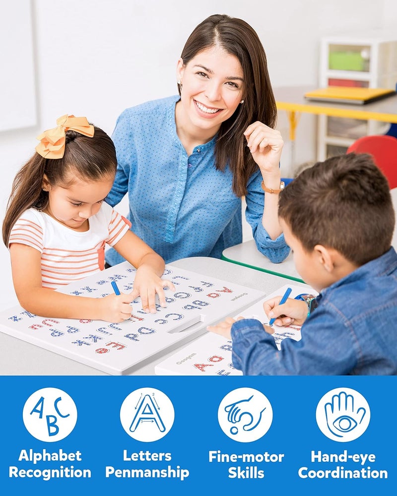 Coogam Magnetic Letters Practicing Board, Magnets Tracing ABC Alphabet Board Learning to Write Uppercase&Lowercase Educational Toy Fine Motor Montessori Gift for 3 4 5 Years Old Preschool Kids - Image 5