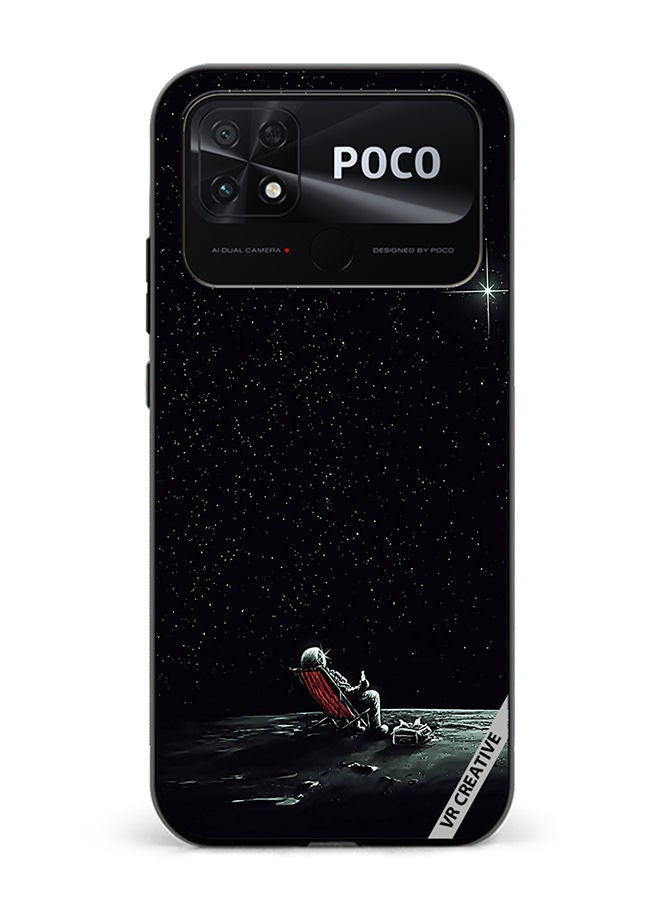 VR CREATIVE Protective Case Cover For Xiaomi Poco C40 Galaxy Star Space Design Multicolour - Image 1