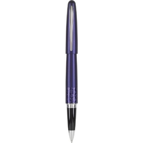 Pilot MR Animal Collection Gel Roller Pen in Gift Box, Matte Plum Barrel with Leopard Accent, Fine Point Stainless Steel Nib, Refillable Black Ink (91233) - Image 1