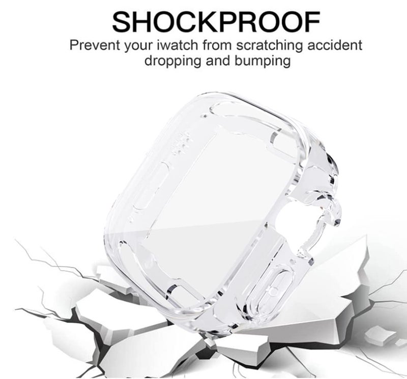 Yrzper Compatible with Apple Watch Ultra 2 /Apple Watch Ultra 49mm Screen Protector Case Soft Soft Plated TPU All Around Scratch-Proof Screen Cover Shockproof case for Apple Watch Ultra 49mm (3 Clear) - Image 5