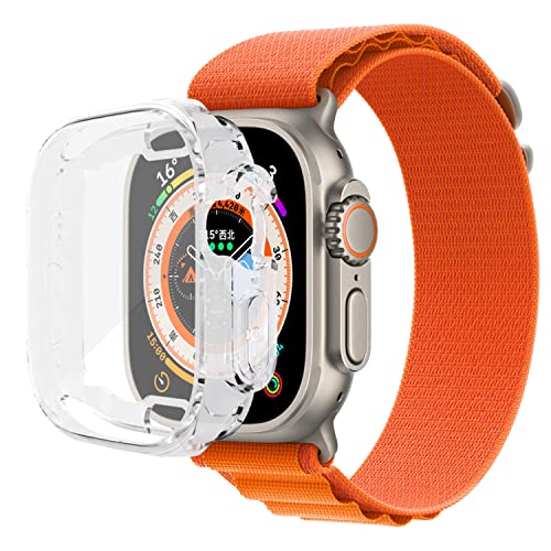 Yrzper Compatible with Apple Watch Ultra 2 /Apple Watch Ultra 49mm Screen Protector Case Soft Soft Plated TPU All Around Scratch-Proof Screen Cover Shockproof case for Apple Watch Ultra 49mm (3 Clear) - Image 2