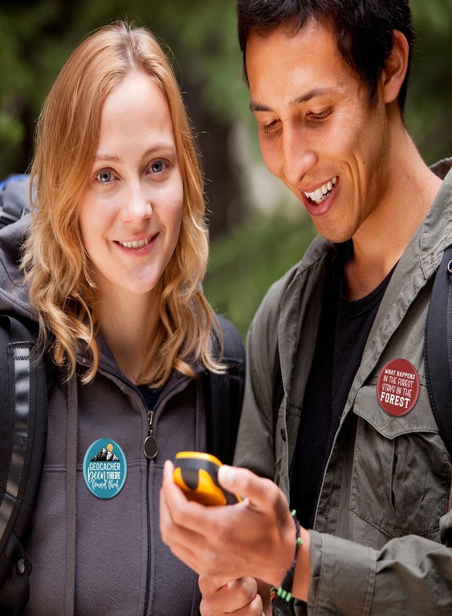 Tondiamo 160 Pcs Treasure Hunting Themed Pins Round Metal Badge Brooch for Camping Enthusiasts Themed Pins for Backpacks - Image 4