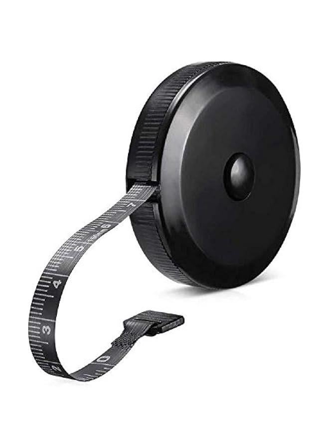 FYLX Soft Tape Measure Retrable Measuring for Body Fabric Sewing Tailor Cloth Knitting Craft Weight Loss Measurements Retrable Black Dual Sided Tape Measure Body Measuring 1 - Image 1