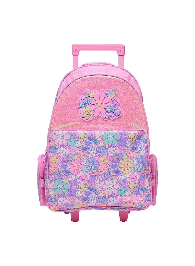 Smiggle Australia Large Rolling Backpack - Student Travel Dual Shoulder Bag