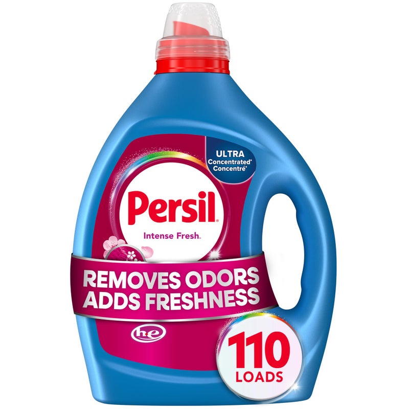Persil Intense Fresh Everyday Clean, Liquid Laundry Detergent, High Efficiency (HE), Deep Stain Removal, Ultra Concentrated, 82.5 fl oz, 110 Loads - Image 1