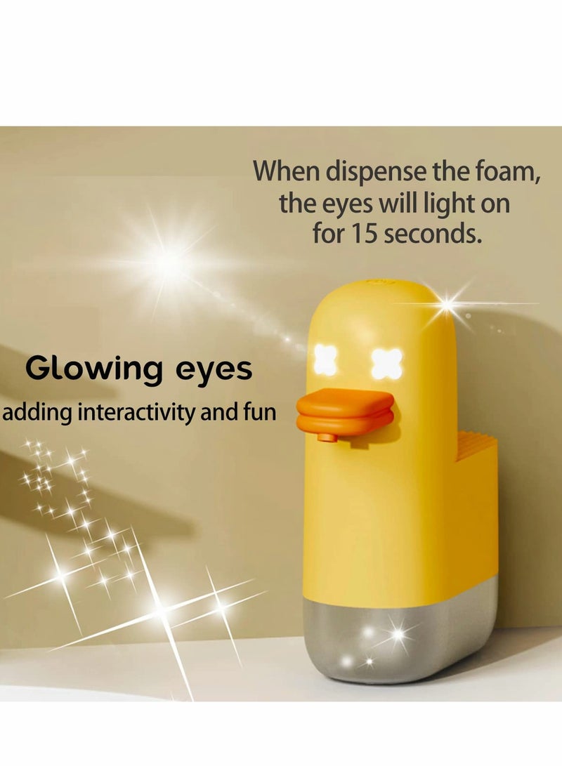 Barakah موزع صابون تلقائي بدون لمس مضخة خالية من اليدين IPX4 مقاوم للماء، بطة فقاعية للأطفال مع مطهر رغوي للمطبخ، الحمام، المطعم، المكتب (350 مل، 12 أونصة) - Image 3