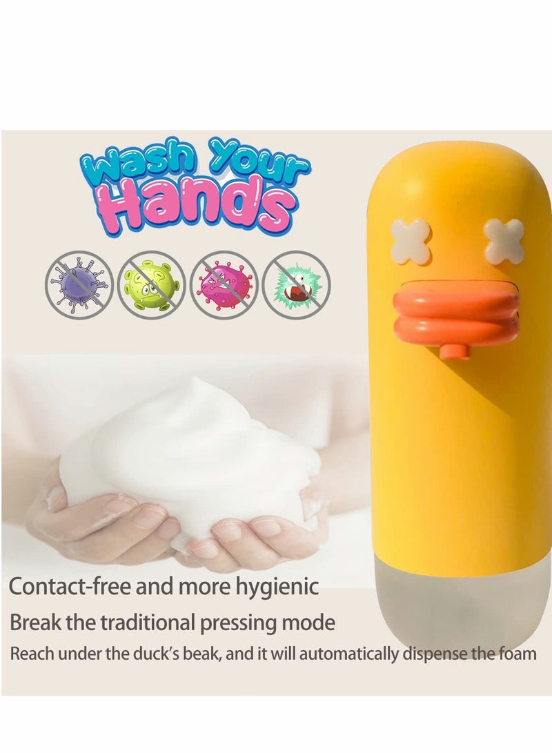 Barakah موزع صابون تلقائي بدون لمس مضخة خالية من اليدين IPX4 مقاوم للماء، بطة فقاعية للأطفال مع مطهر رغوي للمطبخ، الحمام، المطعم، المكتب (350 مل، 12 أونصة) - Image 4