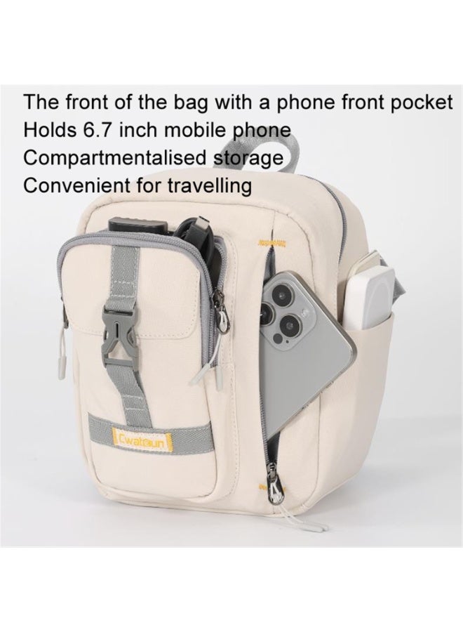 كواتكون حقيبة كاميرا Cwatcun Caden D155 كروس بودي بكتف واحد، حقيبة تخزين كاميرا MicroSLR خفيفة الوزن، حقيبة تصوير رقمي - Image 2