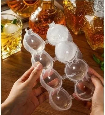 Hane216 2 Pieces Practical 4 Ball Ice Mold Magic 4 Sphere Ice Mold Magic Ice Mold