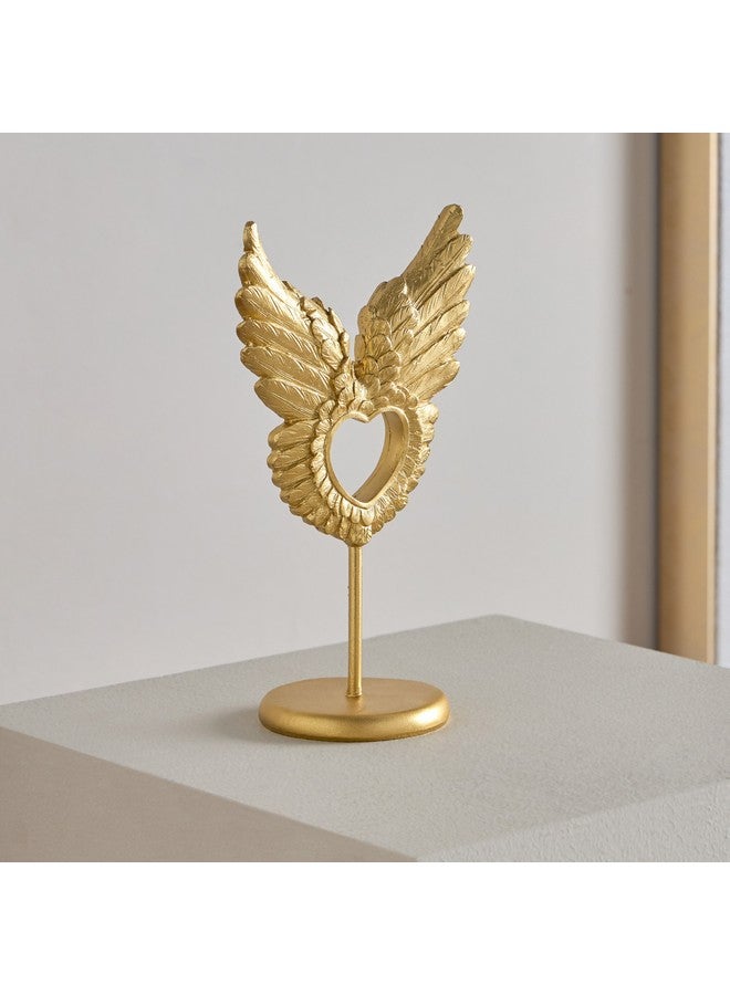 Home Box Wren Polyresin Wing Heart On Decorative Accent 13 x 22.5 x 7.5 cm - Image 1