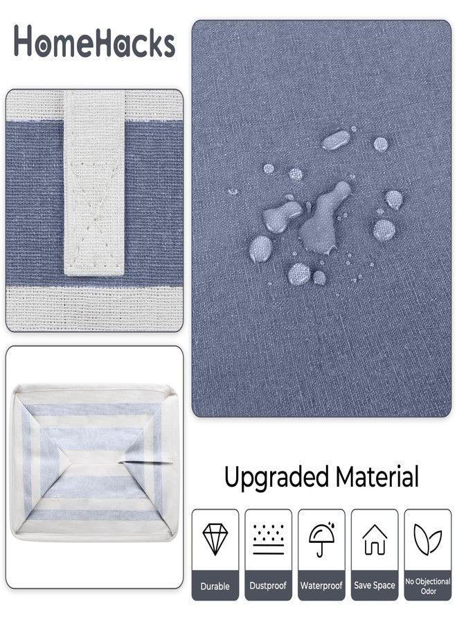 HomeHacks سلة غسيل كبيرة من قطعتين من هوم هاكس، مقاومة للماء، سلة غسيل قائمة بذاتها، سلة ملابس طويلة قابلة للطي بمقابض ممتدة للملابس والألعاب في السكن الجامعي وللعائلة (أزرق، 125 لترًا) - Image 5