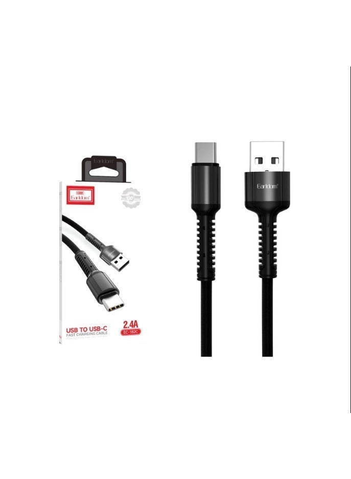 Earldom Type-C Cable USB EC-182C - 2.4A Fast Charging Data Transmission Mobile Phone Charging Cable - Image 2