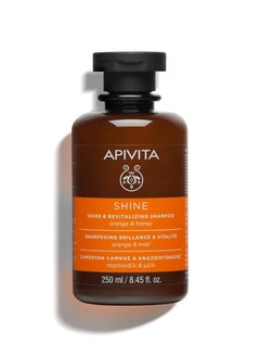 Apivita Apivita Shine and Revitalizing Shampoo 250ml - Natural Shampoo with Orange and Honey - Promotes Hair Shine and Revitalizes - For All Hair Types  - Image 1