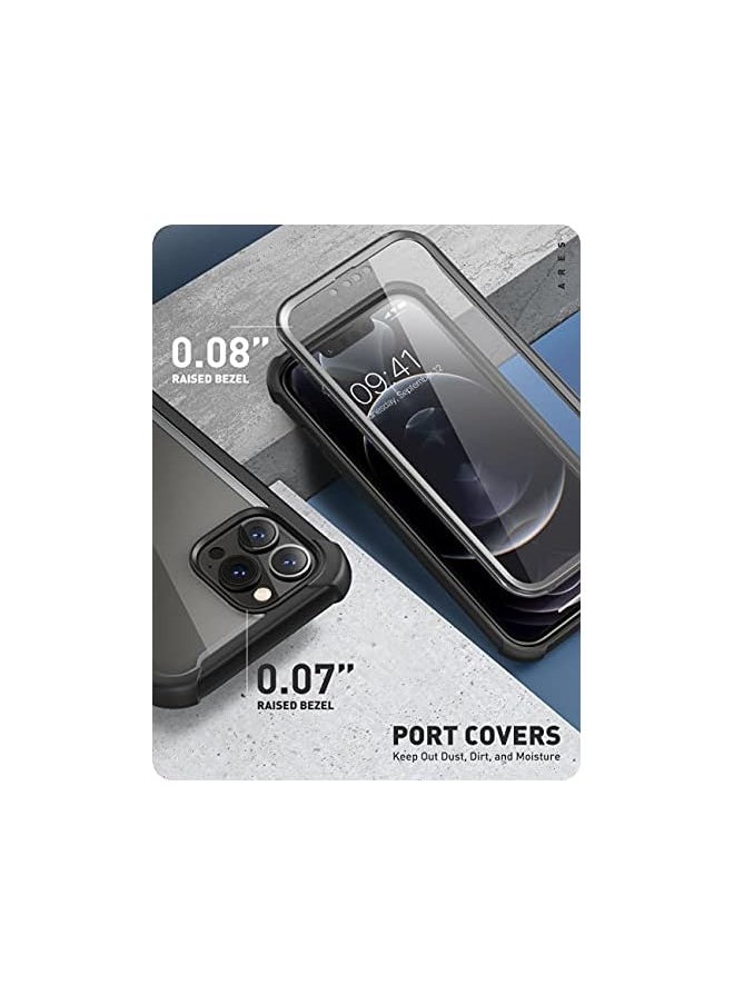 I-blason Ares Case for iPhone 13 Pro 6.1 inch (2021 Release), Dual Layer Rugged Clear Bumper Case with Built-in Screen Protector (Black)  - Image 5