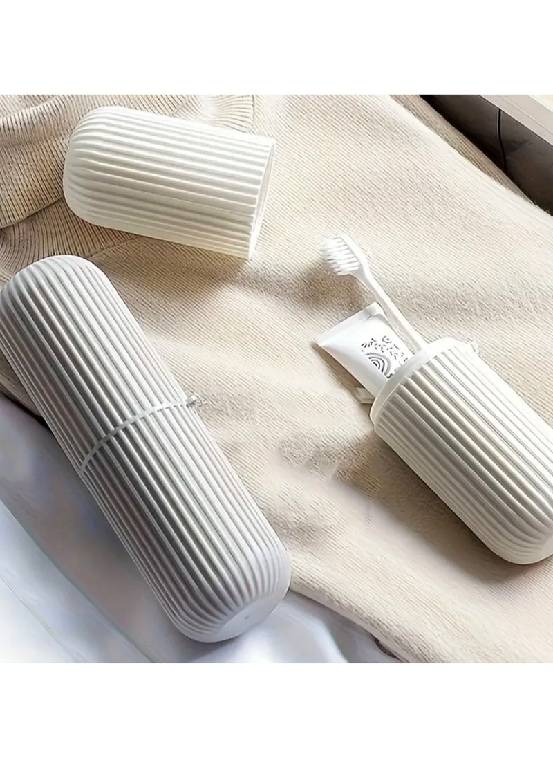 CleanWave - The Pure Effect Travel Toothbrush Holder with Cup - Portable Toothbrush Case with Rinse Cup for Bathroom Essentials and Travel Toothbrush Holder, Portable Toothbrush Cup Case 19.5 CM, Camping, Business Trip and Scho  - Image 2