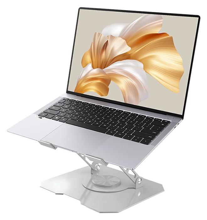 Adjustable Laptop Stand with 360° Rotating Base,Ergonomic Laptop Stand for Desk,Foldable  Portable Laptop Riser,Suitable for Collaborative Work, Fit MacBook/Laptop up to 10-17 inches - Image 1