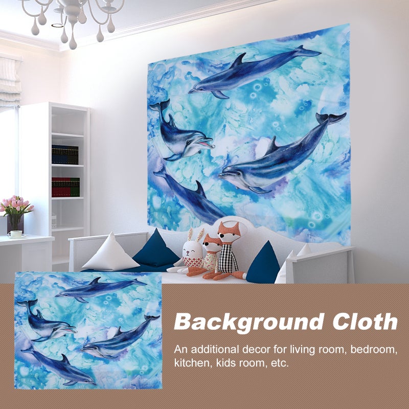 Cartoon Sea Animal Pattern Hanging Tapestry Wall Hanging Decoration Ornament - Image 5