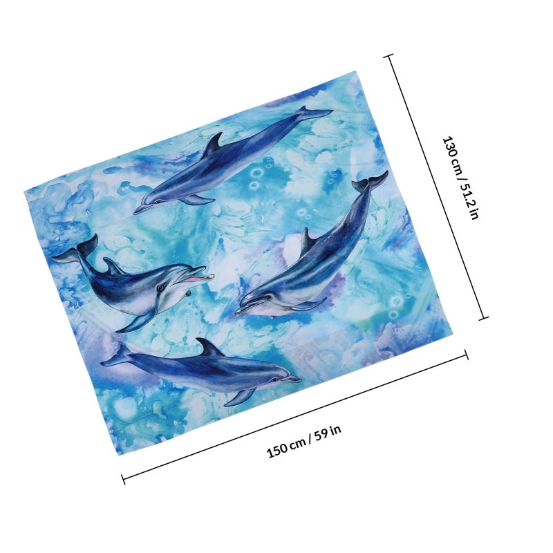 Cartoon Sea Animal Pattern Hanging Tapestry Wall Hanging Decoration Ornament - Image 2