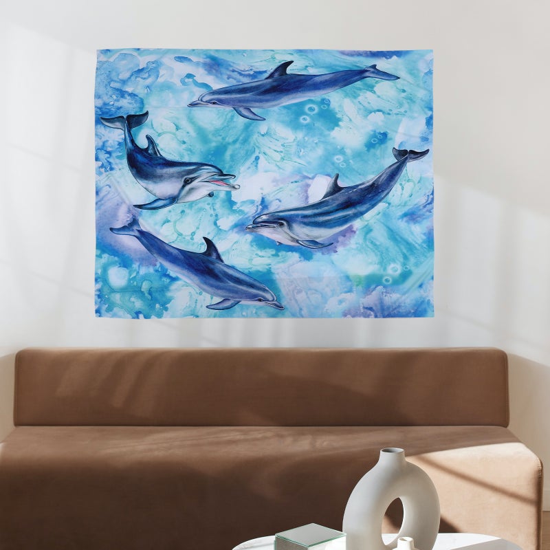 Cartoon Sea Animal Pattern Hanging Tapestry Wall Hanging Decoration Ornament - Image 4