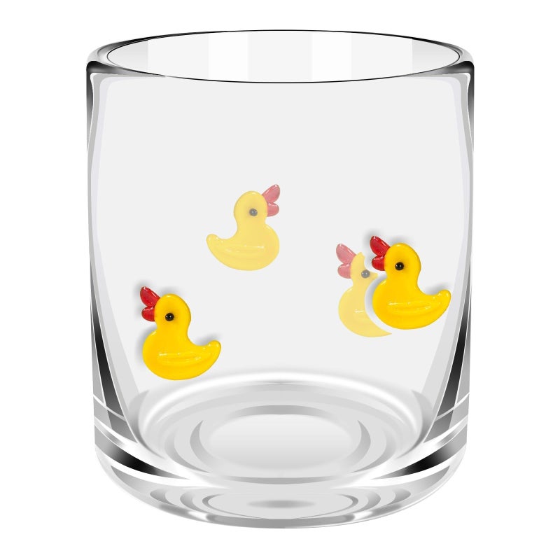 Sel Natural 14 Ounce Icon Juice Glasses Aesthetic Cocktail Old Fashioned Drinking Glasses Iconic Clear Glass Cups for Women Sister Friend Party Gifts Duck - Image 2
