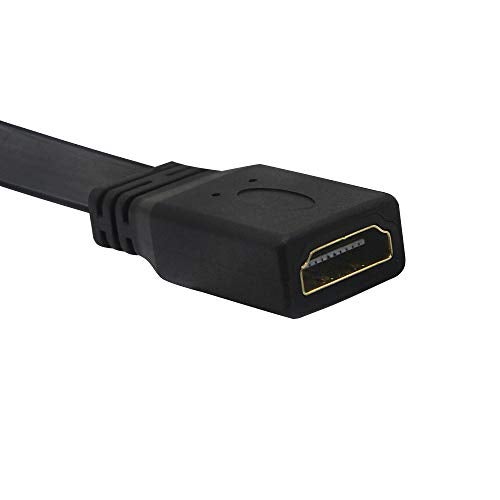 CERRXIAN HDMI Extension Cable 1FT Flat Slim High Speed HDMI Extender Cable A Male to A Female Cord(Black) - Image 5