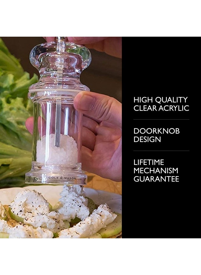 COLE & MASON COLE  MASON 505 Salt Grinder  Clear Acrylic Mill Includes Precision Mechanism and Premium Sea Salt - Image 2