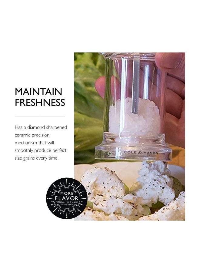 COLE & MASON COLE  MASON 505 Salt Grinder  Clear Acrylic Mill Includes Precision Mechanism and Premium Sea Salt - Image 4