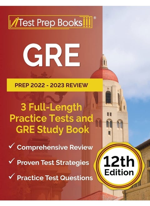 GRE Prep 2022 - 2023 Review: 3 Full-Length Practice Tests and GRE Study Book [1