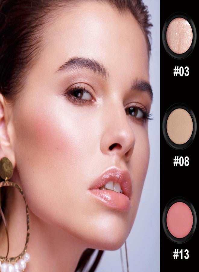 Hilareco 3 Pcs Cream Contour Stick Makeup Kit, Shades with Highlighter, Blush and Bronzer Contour Stick for Sculpt the Cheeks, Waterproof, Matte & Dewy Finish (Universal,#03+#08+#13) - Image 2