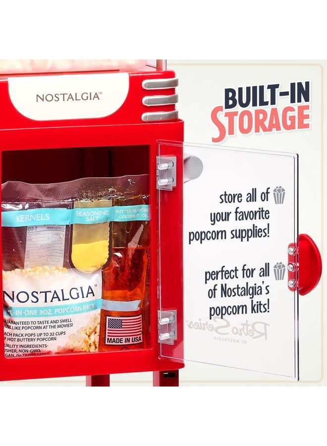 Nostalgia عربة فشار ريترو سعة 2.5 أونصة، 10 أكواب، أحمر ريترو - Image 4