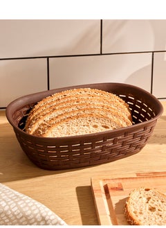 dunya 2L Plastic Rattan Bread Basket 252X180X73 MM 2 Pcs Set  - Image 4