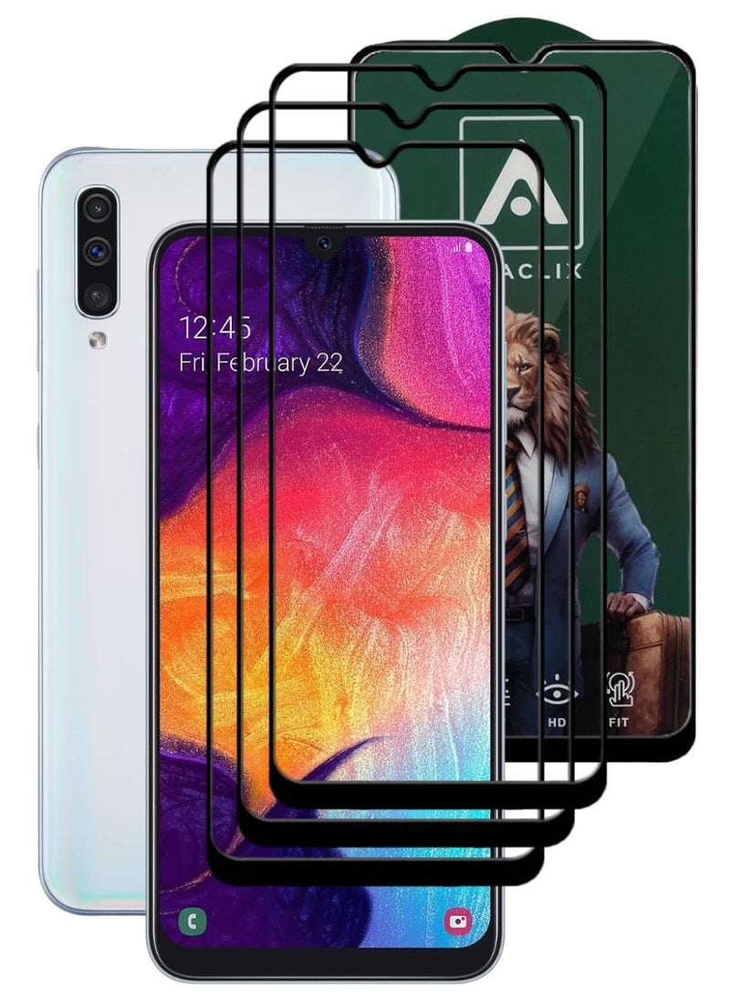 ACLIX 3 Pieces Antistatic ESD Dustproof Premium Quality High Definition Tempered Glass Screen Protector Designed For Samsung Galaxy A50 - Image 1
