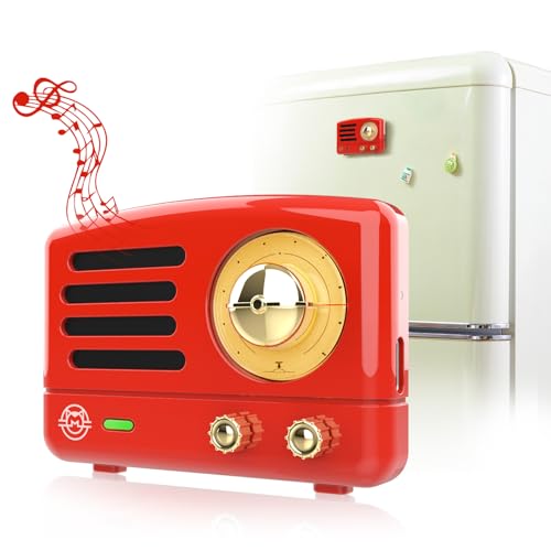 Muzen OTR Magnetic Sticker Speaker Portable Bluetooth Speaker,Apply for Metal Surface, Wireless Bluetooth 5.3 and Type-C Charge, Mini Size with Big Loud, Retro Style Home Accessory - Image 1