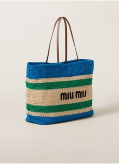 Miu Miu Woven fabric tote bag  - Image 3