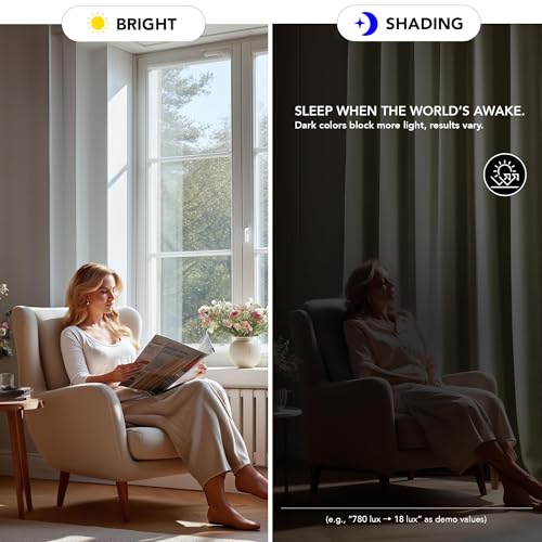 Deconovo Blackout Curtains for Bedroom – Set of 2 42W x 63L Inch Thermal Insulated & Noise Reducing Panels–Home Window Room Darkening Sustainable Grommet Drapes for Living Room and Nursery, Beige - Image 3