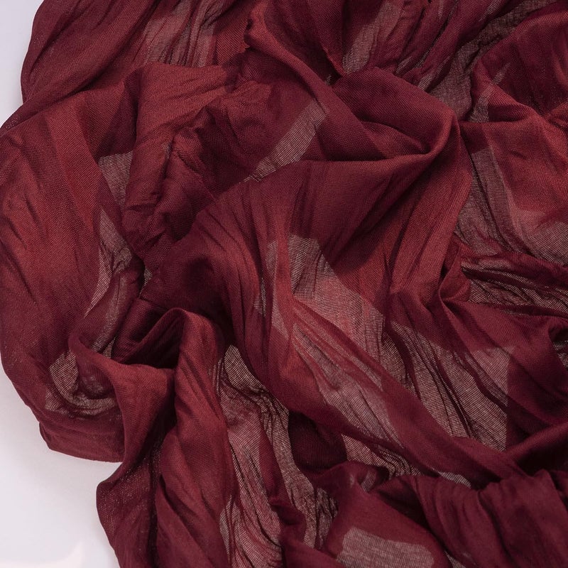 Socomi Burgundy Red Easter Spring Table Runner Cheesecloth Boho Rustic Gauze 120 inch 10FT Cheese Cloth Runner for Wedding Party Baby Shower Birthday Home Decor Holiday Decorations - Image 2