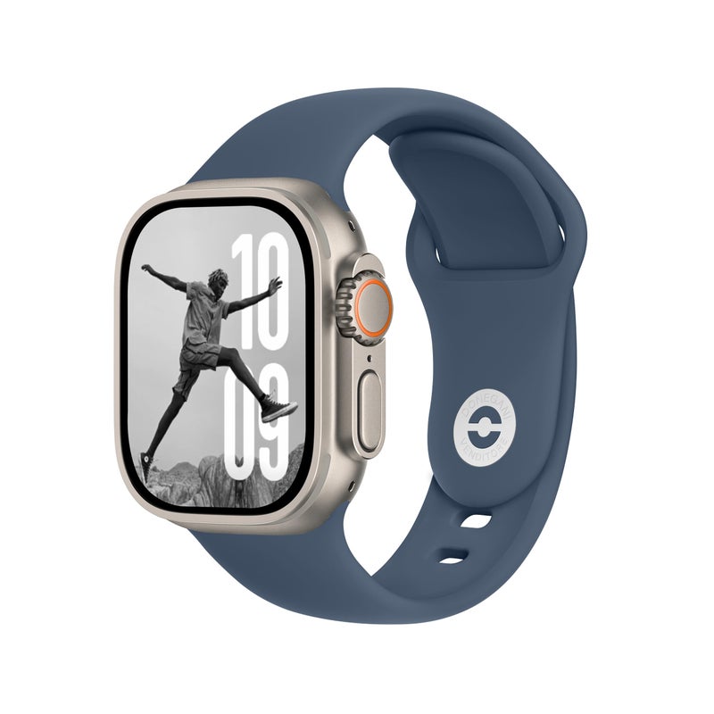 DONEGANI SB Band for Apple Watch Bands Women Men Se Ultra 2 40mm 44mm 46mm 42mm 45mm 41mm 38mm 49mm Series 10 9 8 7 6 5 4 3 iWatch Sport Strap Silicone Abyss Blue - Image 1