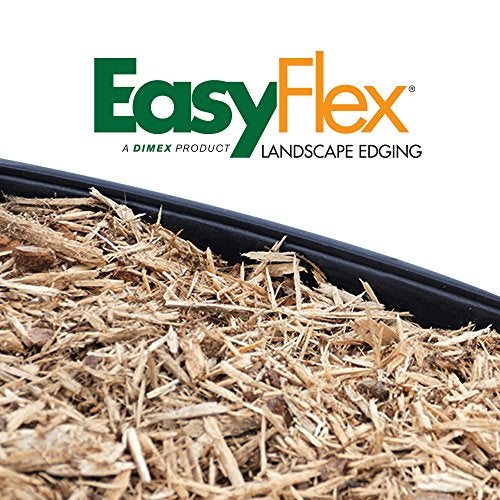 EasyFlex Heavy-Duty No-Dig Landscape Edging with Anchoring Spikes, 1.7 in. Tall Straight Top Commercial Grade Plastic Garden Border, 20 Foot Kit, Black - Image 2