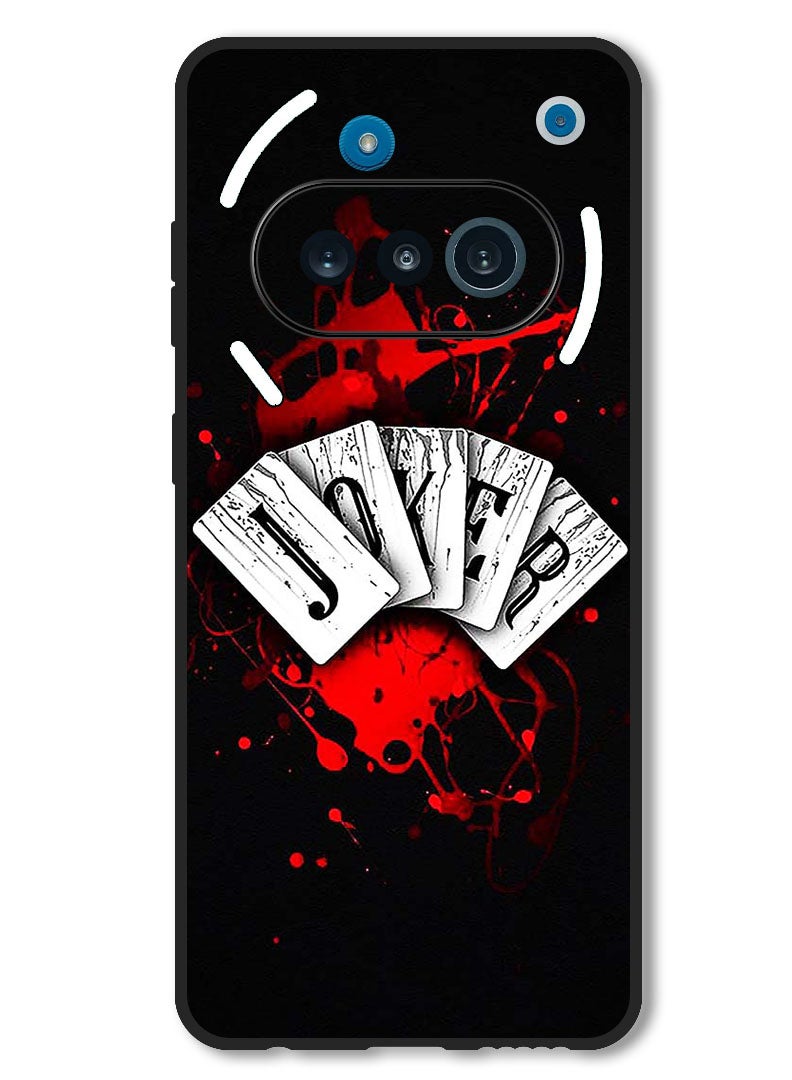Theodor Case Compatible with Nothing Phone 3a Protection Shockproof Bumper Cover Joker Cards - Image 1