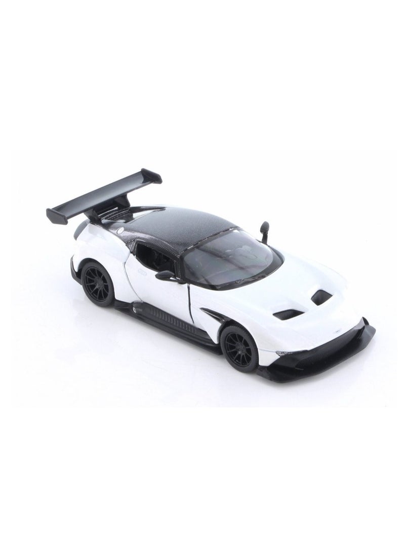Kinsmart 1:38 Scale Pull Back Action Door Openable 2016 Aston-Martin Vulcan with Decals Hardtop Collectible Toy Car 