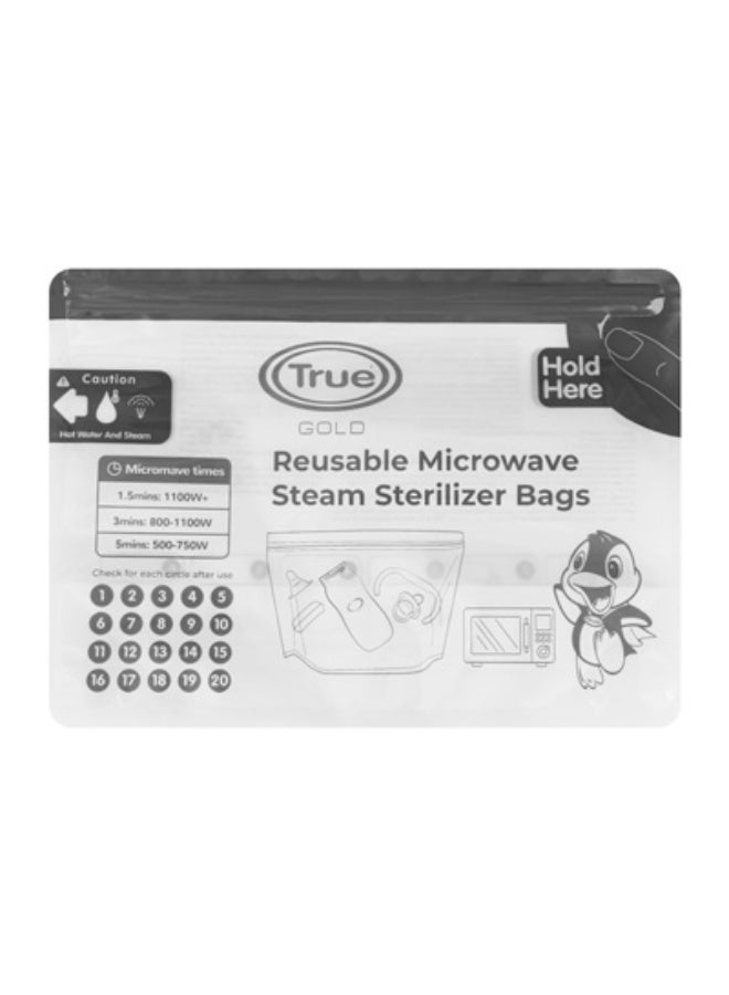 True Gold Reusable Microwave Steam Sterilizer Bags 10 Pieces - Image 2